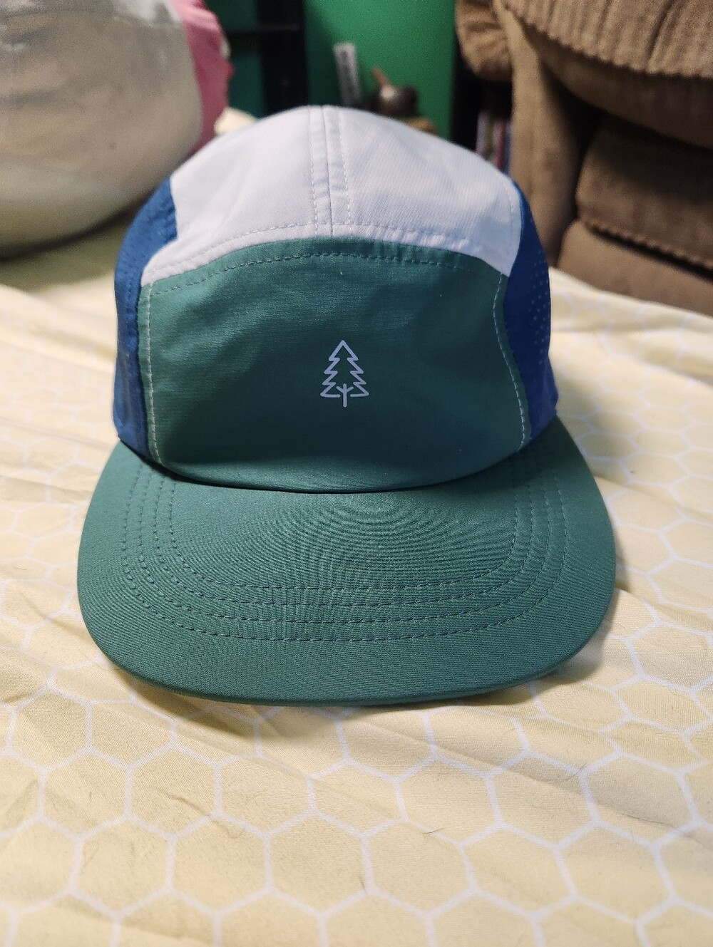 Cute Quick Dry Blue Green Adjustable Running Cap